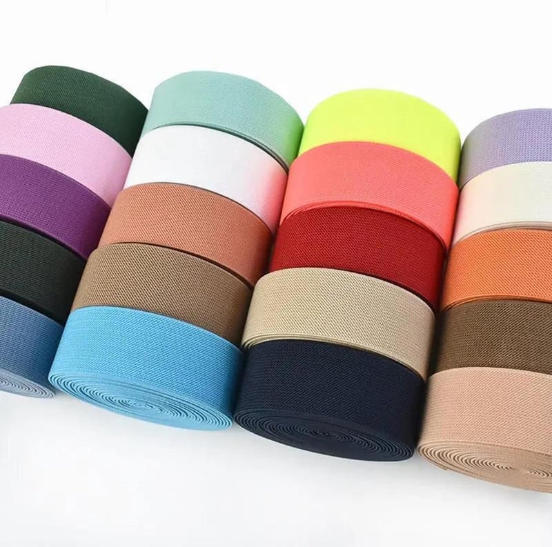 Wide elastic for sewing， 5 Meters 10-50mm Colorful Nylon Webbing Clothes DIY Sewing Accessories, Red, 10mm(Rose Red,15mm) - Image 3