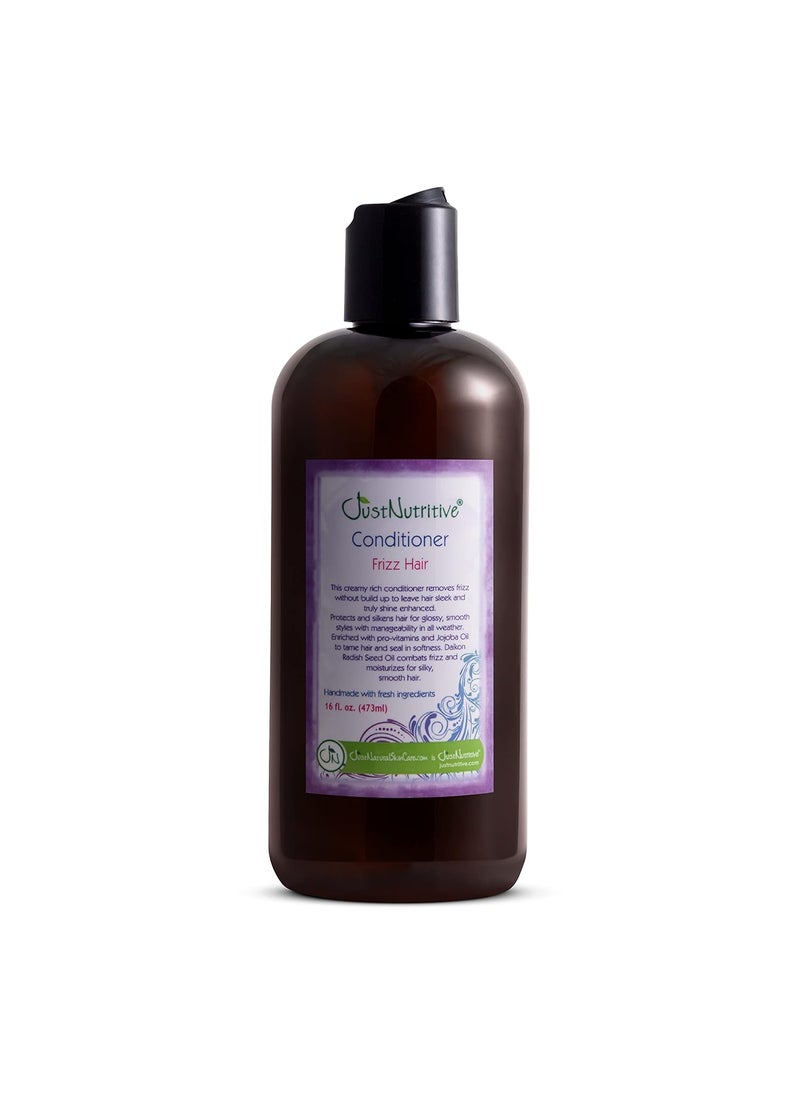Just Nutritive Just Nutritive Frizz Hair Conditioner  AntiFrizz Hair Treatment  Hydrating Conditioner for Dry Damaged Hair  Organic Hair Conditioner for Men and Woman 16 Fl Oz 