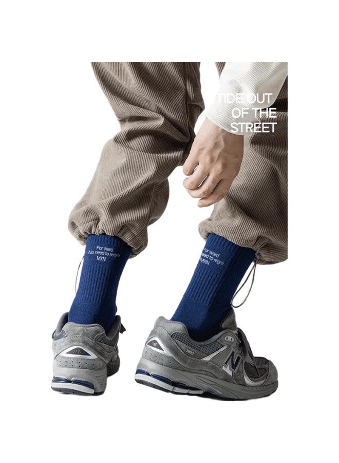 COTTON Xiaonian 24 Years Autumn And Winter New Men'S Long Tube Socks【100% Pure Cotton Antibacterial And Odor-Resistant】Breathable Long Socks 6 Pairs - Image 1