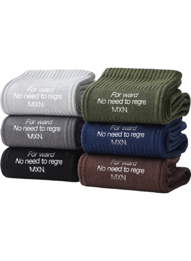 COTTON Xiaonian 24 Years Autumn And Winter New Men'S Long Tube Socks【100% Pure Cotton Antibacterial And Odor-Resistant】Breathable Long Socks 6 Pairs - Image 2