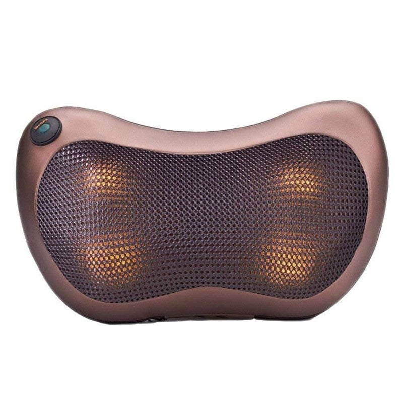 Crack ® Electronic Massage Pillow Massager Cushion Car Lumbar Neck Back Shoulder Heat Pillow Deep Kneading Corded Electric Massager Relax Pain Back Pillow for Car Home Office Massager - Image 1