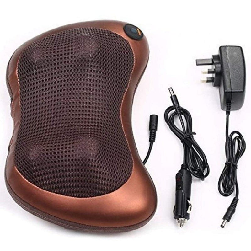 Crack ® Electronic Massage Pillow Massager Cushion Car Lumbar Neck Back Shoulder Heat Pillow Deep Kneading Corded Electric Massager Relax Pain Back Pillow for Car Home Office Massager - Image 2