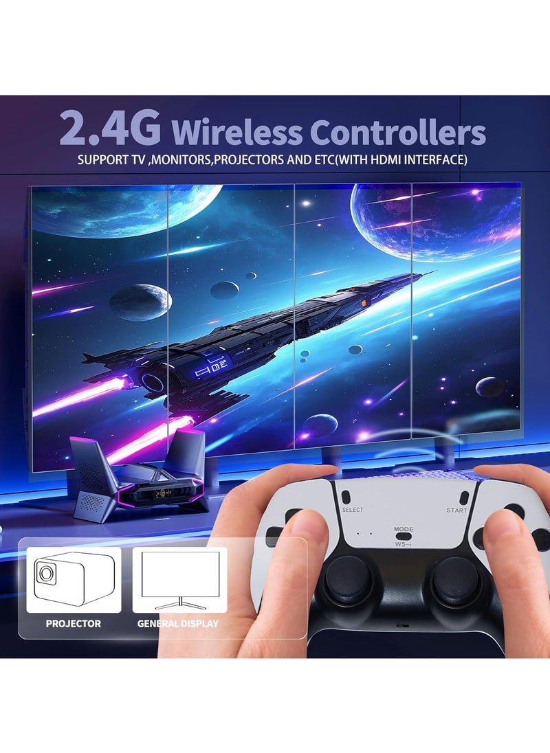 LIXES - 4K Wireless Retro Game Console, Retro Game Stick with 20+ Emulators Built-in, 20,000+ Games, 4K HDMI Output and 2.4GHz Wireless Controller, Retro Game Emulators, - Image 1