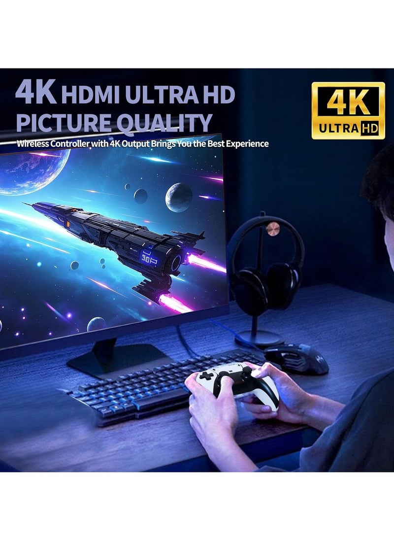 LIXES - 4K Wireless Retro Game Console, Retro Game Stick with 20+ Emulators Built-in, 20,000+ Games, 4K HDMI Output and 2.4GHz Wireless Controller, Retro Game Emulators, - Image 1