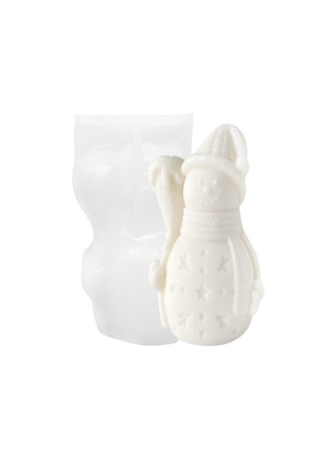 ZAKVOOR Christmas Snowman Candle Silicone Molds Resin Casting Mould for DIY Candle Making Polymer Clay Craft Plaster - Image 1