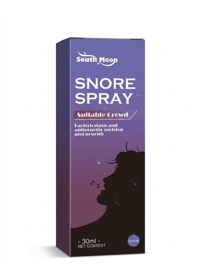SOUTH MOON Snore Spray Natural Preservative Free Sterile Herb Sleep Snoring Spray 30ml - Image 1
