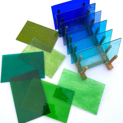 LITMIND 24 Sheets Transparent Cathedral Stained Glass Variety Pack – 4 x 6 Inch Vibrant Rainbow Art Glass for Suncatchers, Mosaics & DIY Crafts - Image 5