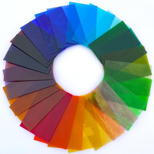 LITMIND 24 Sheets Transparent Cathedral Stained Glass Variety Pack – 4 x 6 Inch Vibrant Rainbow Art Glass for Suncatchers, Mosaics & DIY Crafts - Image 2