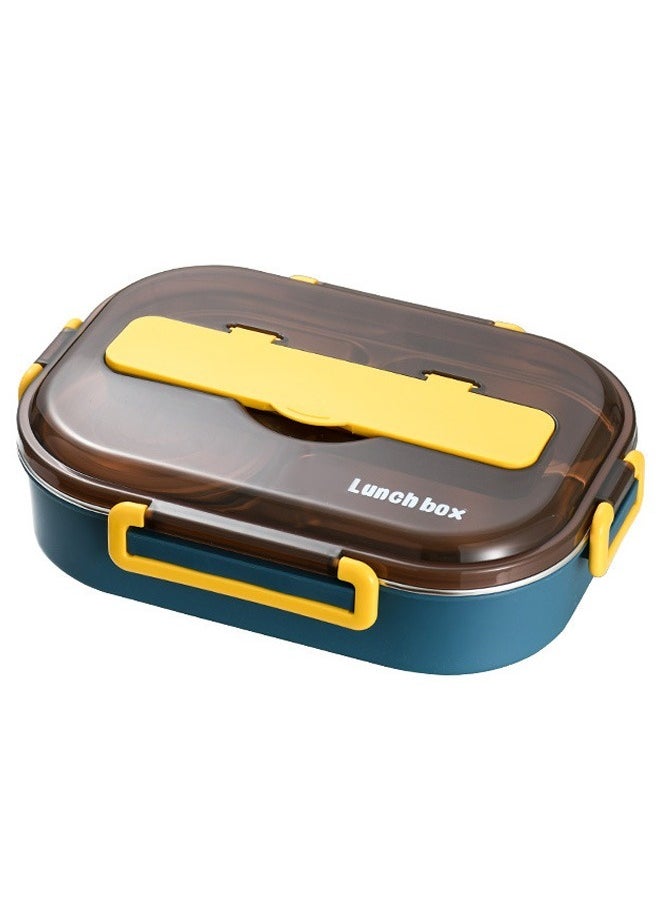 HOMESTAR - 316 High Quality Stainless Steel Lunch Box with Soup Bowl and Cutlery 4-Compartments Bento Box Multicolor - Image 1