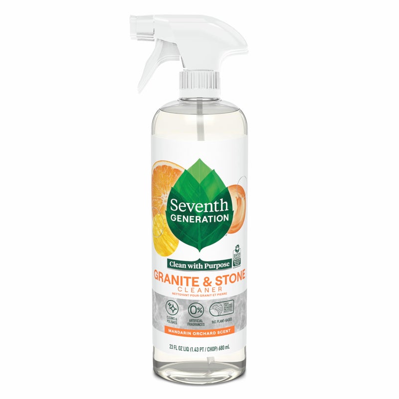 Seventh Generation Granite & Stone Cleaner, Mandarin Orchard Scent, Streak-Free Clean, 23 Fl Oz - Image 1