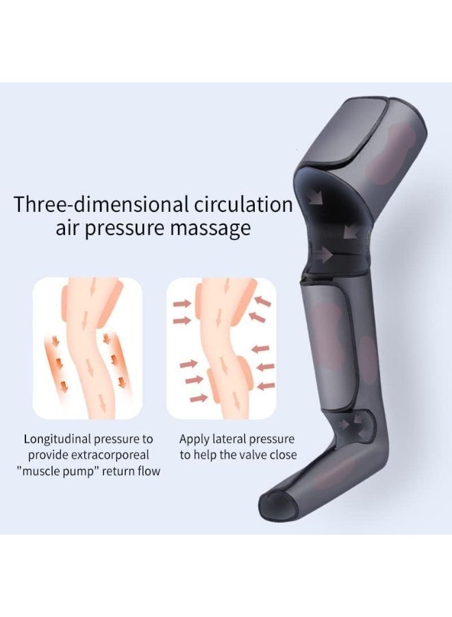 Air Compression Leg Massager with Heat Function - Effective for Blood Circulation & Full Pain Relief - Covers Foot, Leg, Thigh, Knee - Daily Use - Image 3