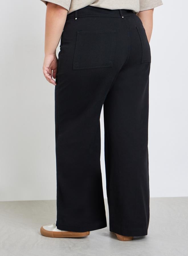 Styli Plus Size Mid Rise Wide Leg Jeans - Image 4
