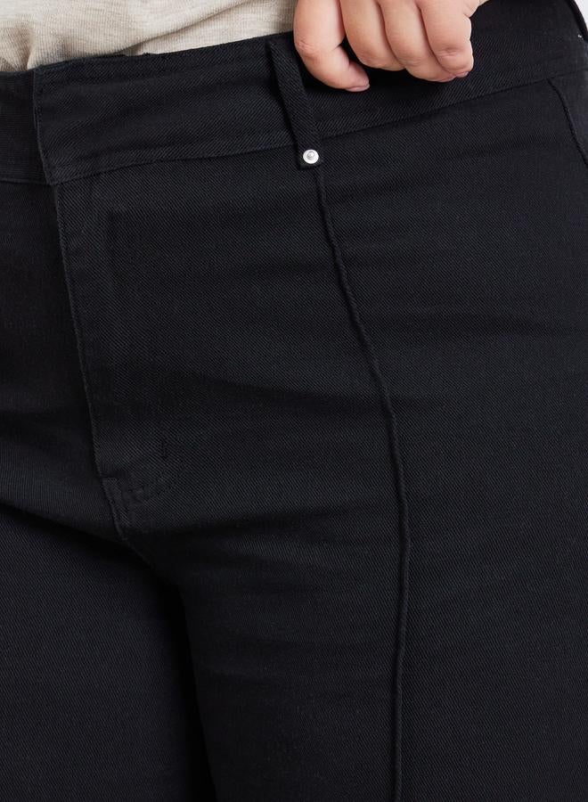 Styli Plus Size Mid Rise Wide Leg Jeans - Image 3