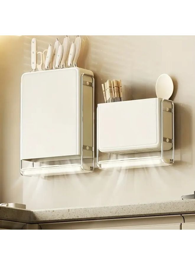 Small Stainless Steel Multi Tier Kitchen Storage Rack Wall Mounted Space Saving Organizer - Image 2