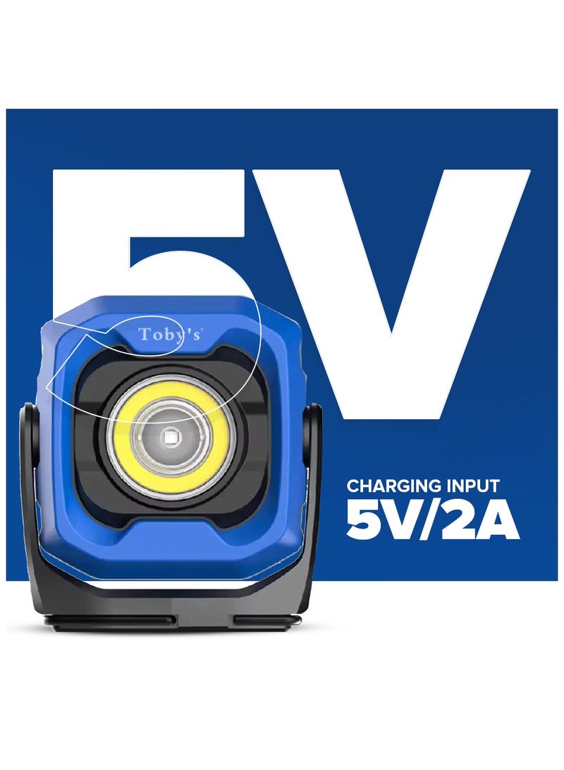 Toby's Toby's CPL-T36 4000mAh Portable Work Lamp with 3 Lighting Modes - Ideal for Auto Mechanics, Outdoor Activities & Power Outages - Image 2