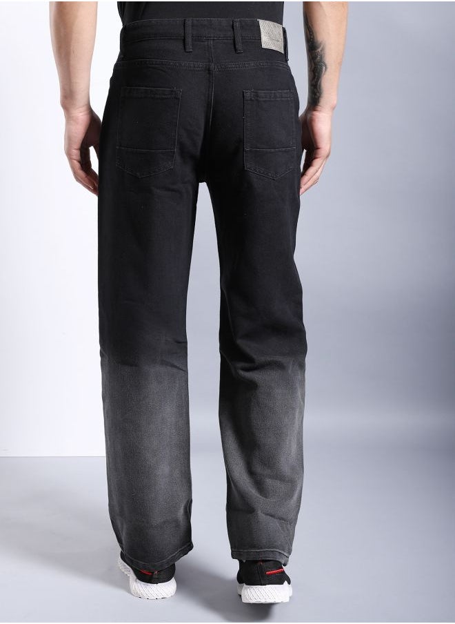 The Indian Garage Co Men Baggy Solid Mid-Rise Stretchable Jeans  - Image 2