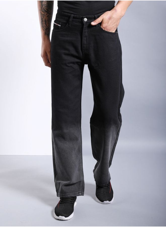 The Indian Garage Co Men Baggy Solid Mid-Rise Stretchable Jeans  - Image 1