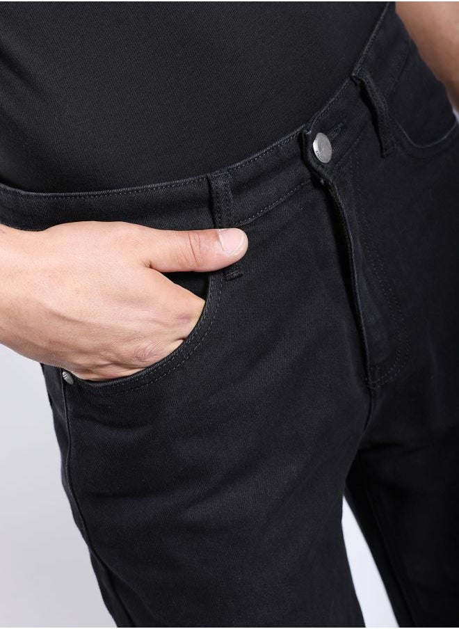 The Indian Garage Co Men Baggy Solid Mid-Rise Stretchable Jeans  - Image 5