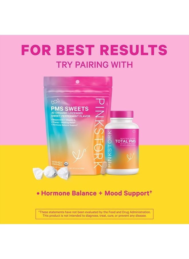 Pink Stork - PMS Tea: Organic Warm Cinnamon Tea, Bloating Relief for Women, Natural Period Relief from Cramping, Heavy Flow, Nausea Relief, & Hormonal Migraine Relief, Women-Owned, 30 Cup - Image 1