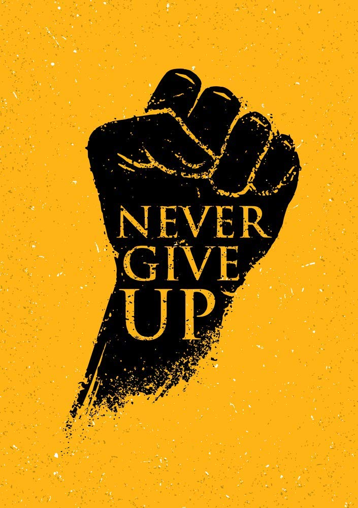 5 Ace never give up hand Paper Poster for Bed Room, Living Room,Office of 300 Gsm Thick Paper 12x18 Inch Without Frame - Image 4