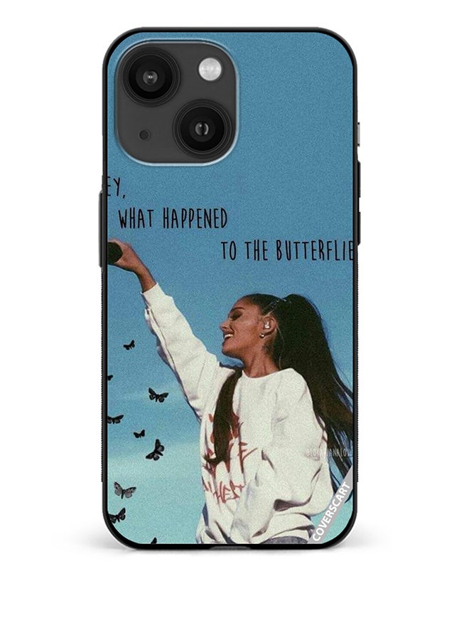 Protective Case Cover For Apple iPhone 15 Plus Hey What Happened To The Butterflies Design Multicolour