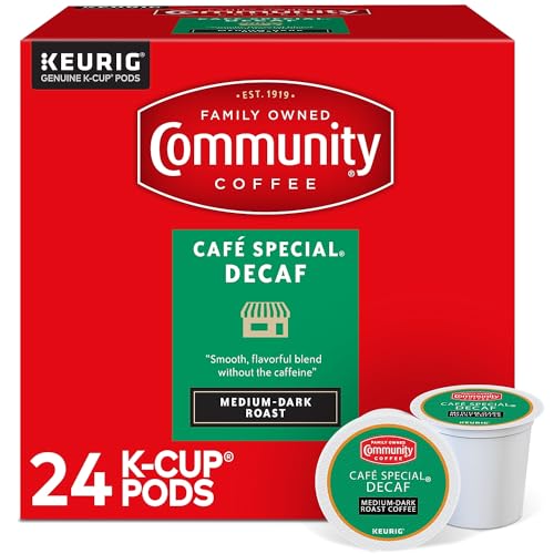 Community Coffee Cafe Special Decaf 24 Count Coffee Pods, Medium Dark Roast, Compatible with Keurig 2.0 K-Cup Brewers, 24 Count (Pack of 1) - Image 1