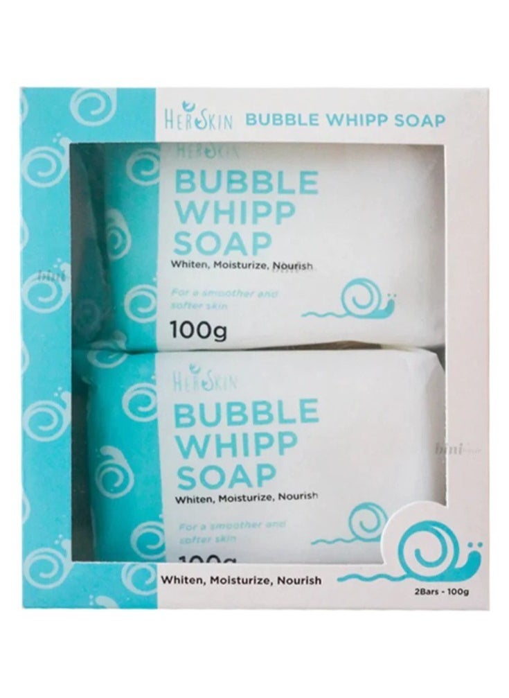 Her Skin - Bubble Whipp Soap with Vitamins and Glutathione PACK OF 2 - Image 1