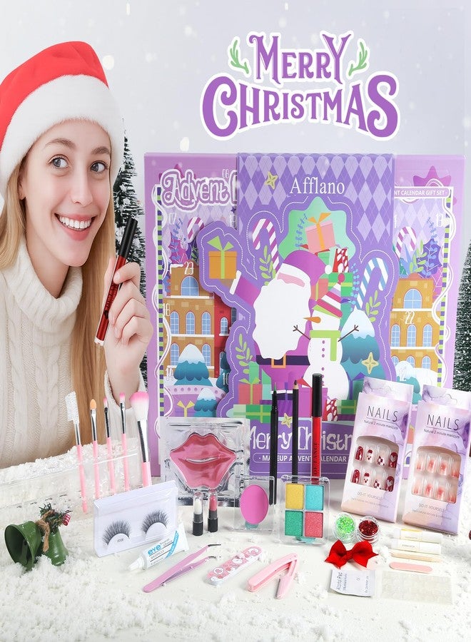 La Catrina Makeup Advent Calendar 2026 Teen Girls, 24 Days Christmas Countdown Calendar Surprise Gift Kit Women Nails, Xmas Cosmetic Makeup Mystery Beauty Box Set, Holiday Starter Make Up Gifting, Cruelty Free - Image 2