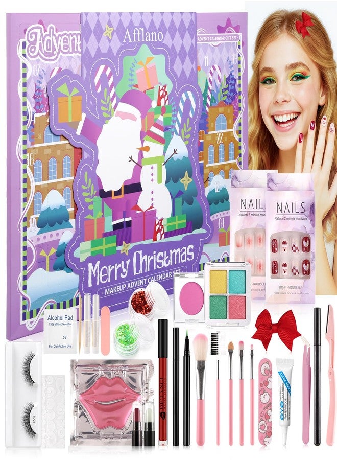 La Catrina Makeup Advent Calendar 2026 Teen Girls, 24 Days Christmas Countdown Calendar Surprise Gift Kit Women Nails, Xmas Cosmetic Makeup Mystery Beauty Box Set, Holiday Starter Make Up Gifting, Cruelty Free - Image 1