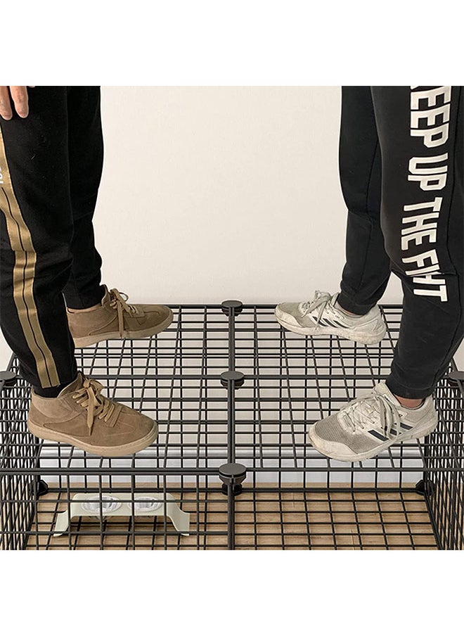 Generic 3-Tier Cat Cage Indoor DIY Cat Playpen Detachable Metal Wire Kennels 2Lx2Wx3H Crate Large Exercise Place Ideal for 1-2 Cats Black  - Image 3