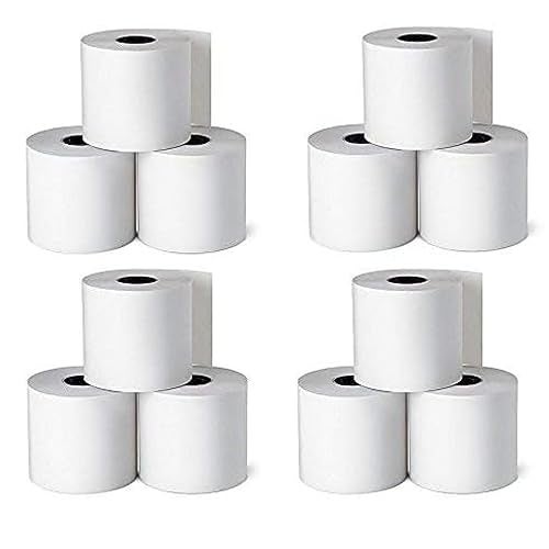 1InTheOffice Adding Machine, Register, and Calculator Rolls 2 1/4" x 130' 1-Ply, 12/Pack (130') - Image 1