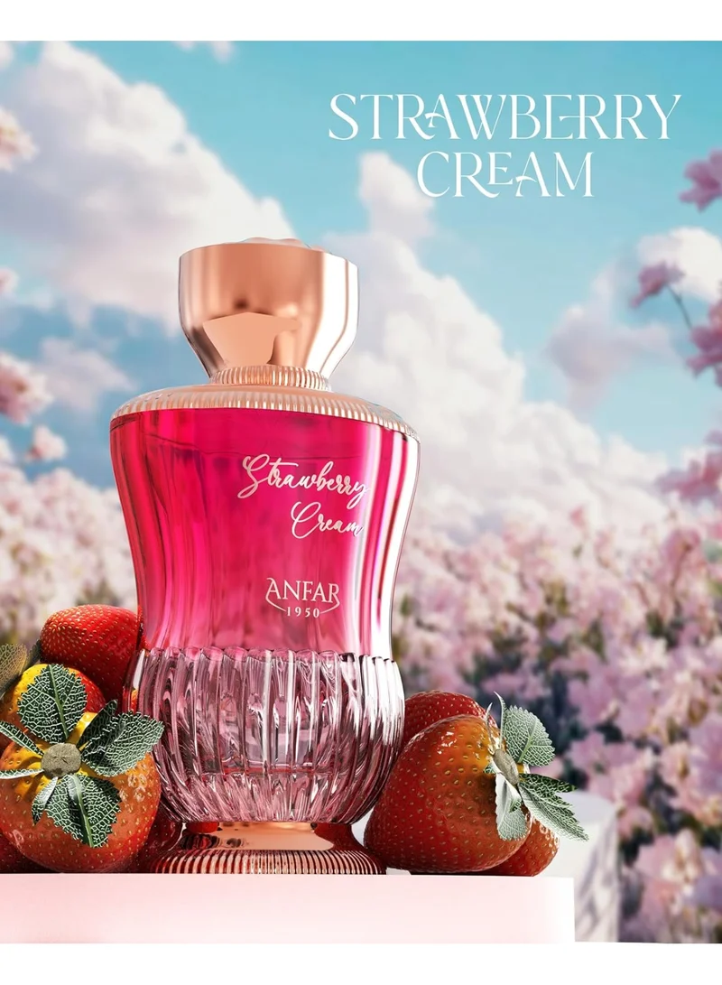 Anfar  Anfar Strawberry Cream Eau de Parfum 100ml – Long Lasting Women’s Gourmand Perfume with Marshmallow, Vanilla & Musk  | Best Price UAE