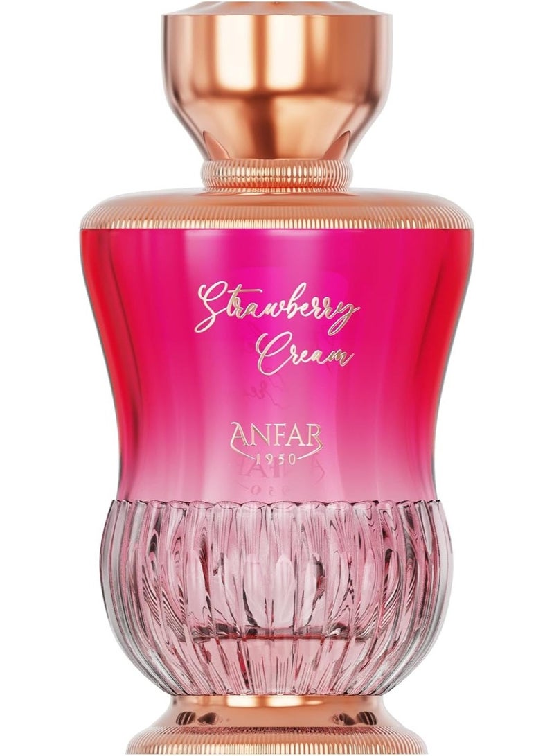 Anfar Strawberry Cream Eau de Parfum 100ml – Long Lasting Women’s Gourmand Perfume with Marshmallow, Vanilla & Musk - Image 1