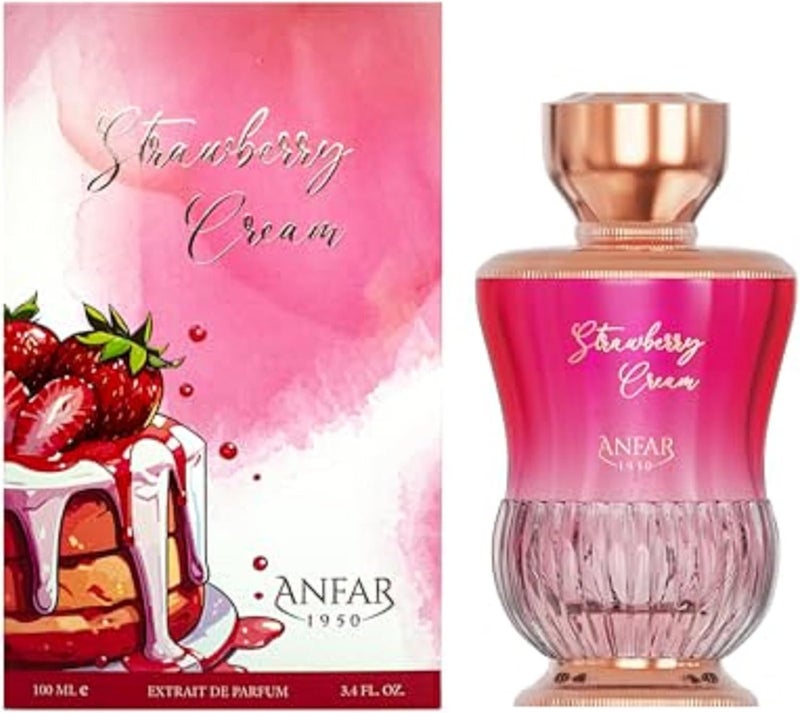 Anfar Strawberry Cream Eau de Parfum 100ml – Long Lasting Women’s Gourmand Perfume with Marshmallow, Vanilla & Musk - Image 2