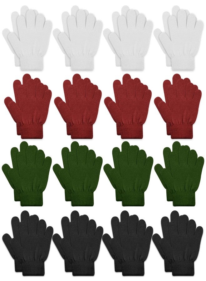 ONESING 16 Pairs Stylish Knitted Kids Gloves Children Gloves Bulk for Boys Girls - Keep Little Hands Warm and Classic Mixcolor B - Image 1