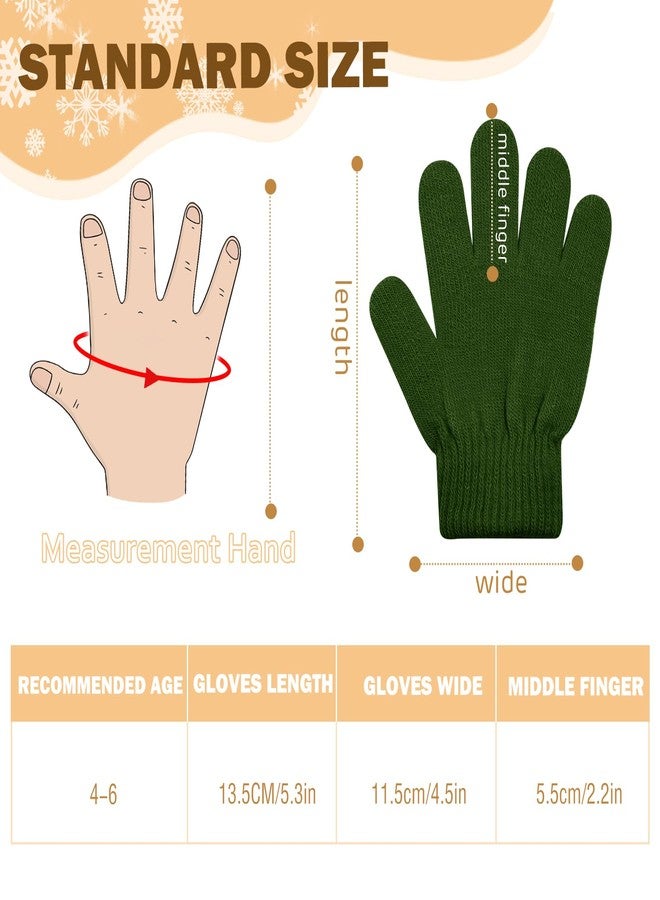 ONESING 16 Pairs Stylish Knitted Kids Gloves Children Gloves Bulk for Boys Girls - Keep Little Hands Warm and Classic Mixcolor B - Image 3