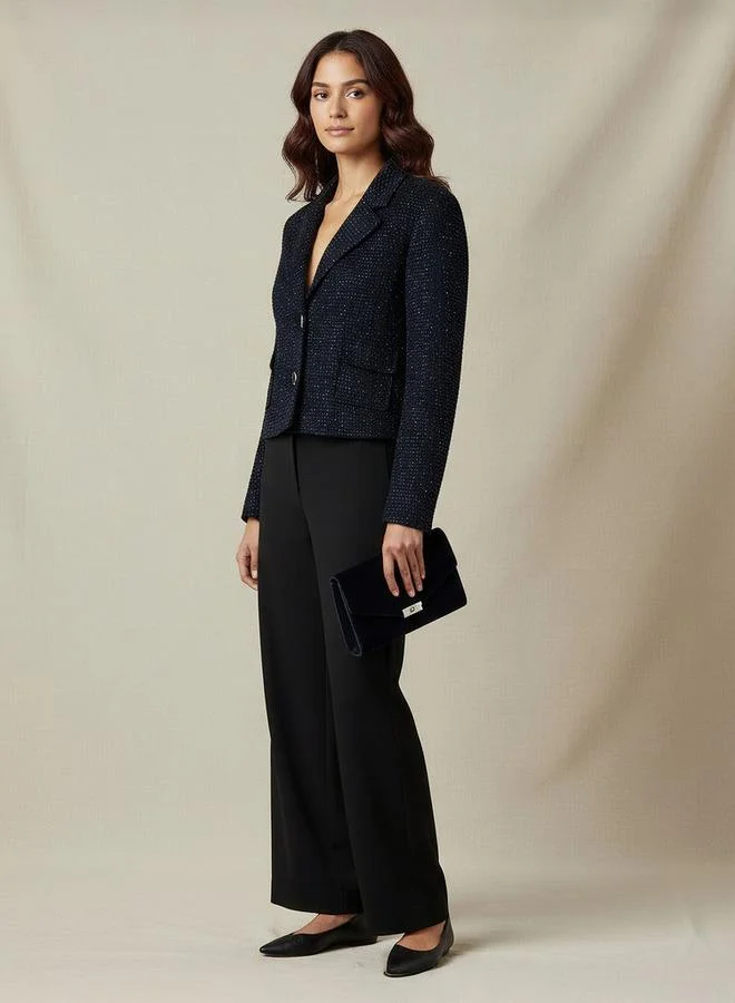 Splash FAV Cropped Jacket with Notch Lapel