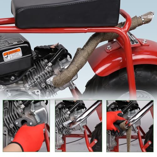 XIKOBY Upgraded Center Rear Exit Exhaust Pipe Compatible with Predator 79cc 98cc 99cc 3.0HP 154F Engine Mini Bike Coleman CT100U Massimo MB100 F-RP GMB100 Rascal Lite Parts Silver - Image 4