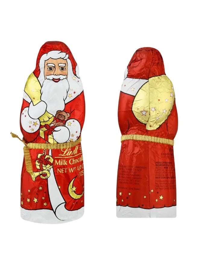 Lindt Santa Claus Shaped Milk Chocolate Wrapped In Red Paper- 125gms