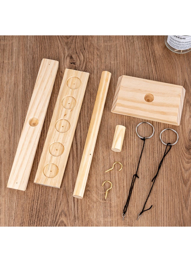 Generic - Ring Toss Games Spot Wooden Hook And Loop Throwing Shooting Interactive Ring Head Game-Color:Carbonized Slinger 34*30*8 - Image 1