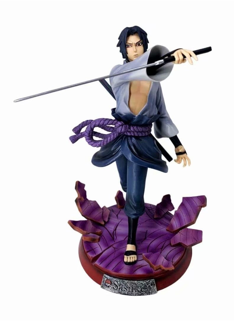 null - Naruto series Sasuke doll model ornaments, Chidori Sasuke PVC model toy decoration collection gift 28cm - Image 1