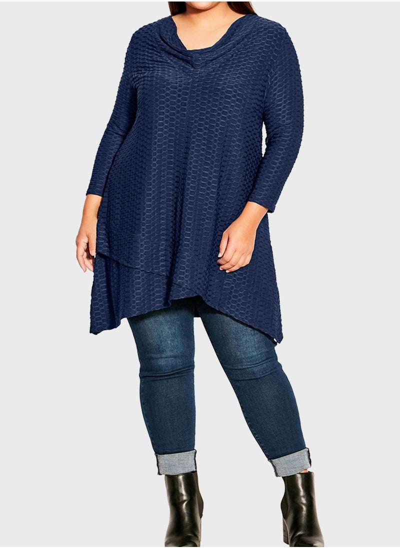 Avenue Cowl Texture Tunic  - Image 1