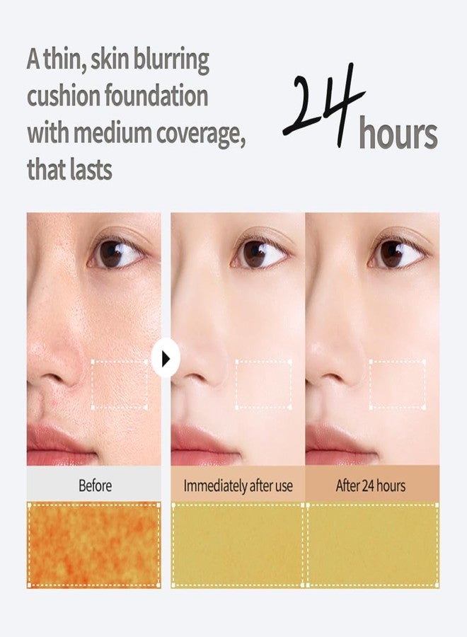 BOM COSMETICS Even Fit Cover Cushion 23N Beige 15g, Skin Tint Concealer Foundation for Full Coverage with Weightless Wear and a Buildable, Natural Skin-Fit Finish, Beauty, Korean Makeup Foundation - Image 4