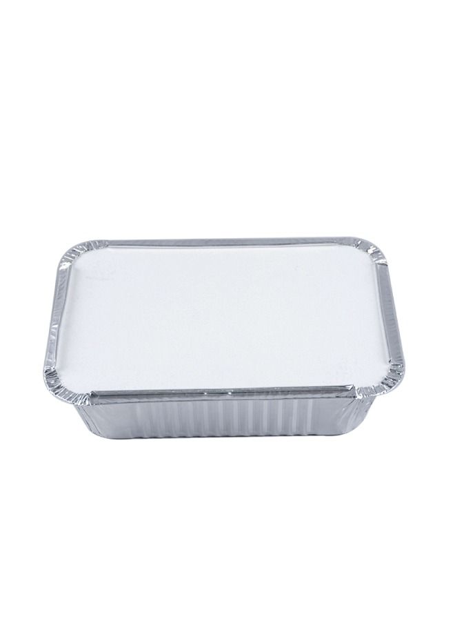 SNH Packing Aluminium Rectangle Container 420ml With Board Lid for Cooking Roasting Baking Pack Of 100 Pieces - Image 4