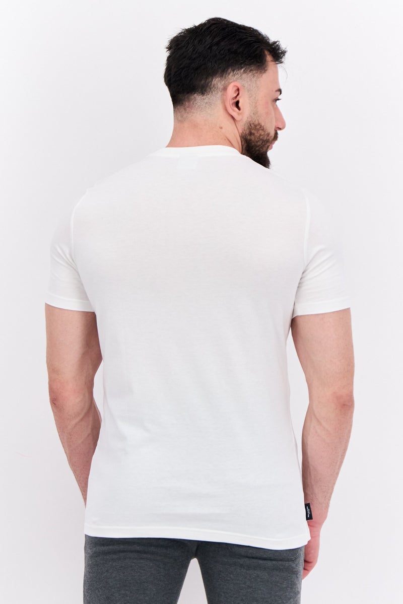 PUMA Men Sportswear Fit Graphic Print Short Sleeves Training T-Shirt, Warm White - Image 2