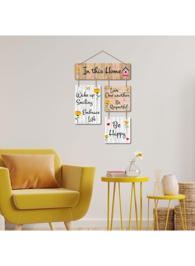 Artvibes In This Home Decorative Wall Art Mdf Wooden Hanger For Living Room|Bedroom|Artworks Decor|Office|Gift|Quotes Decor Items|Wall Hanging For Decoration|Modern Art(Wh_6508N) - Image 5