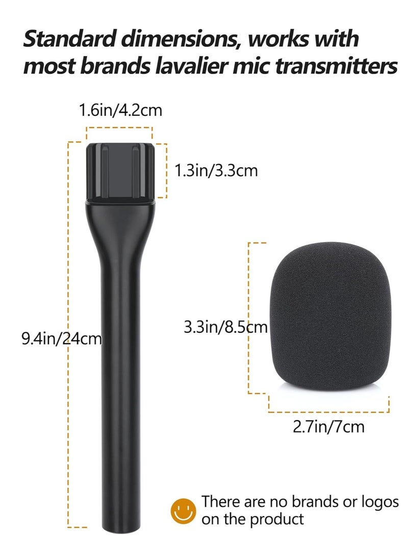 ELTRAZONE Universal Interview GO Handheld Adapter for Rode Wireless GO I/II, Rode Wireless Me/Pro, DJI Mic 1/2 | Hand Adapter Mic Clip with Foam Pop Protection | Compatible with Most Lavalier Microphones | Portable  Durable - Image 4