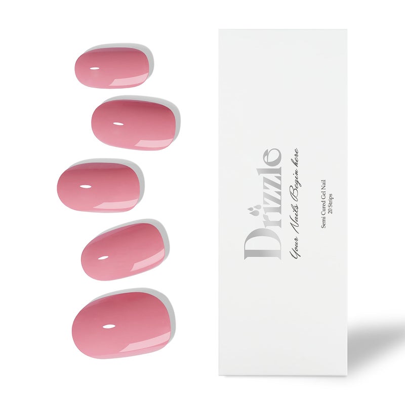 شرائط أظافر جل شبه معالجة لامعة ملصقات فن الأظافر طلاء أظافر حقيقي تتطلب ضوء UVLED لون صلب لامع تغليف كامل للأظافر طويلة الأمد مقاومة للماء ملصقات للأظافر للنساء شاي بالحليب