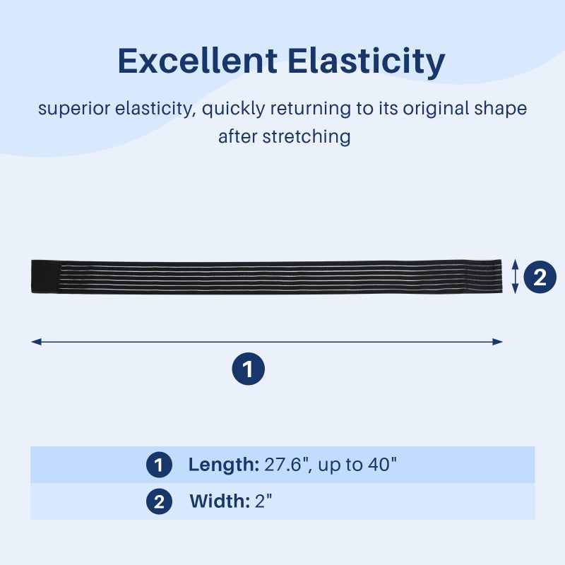 Comfytemp حزام كيس الثلج كومفيتمب، قابل للتمدد، قابل لإعادة الاستخدام، 27.6 × 2 بوصة، 1 قطعة، حزام تمديد حزام الثلج، حزام تمديد مرن مع خطاف وحلقة يضيف طولًا لمعظم أكياس الثلج، استخدامات متعددة - Image 3