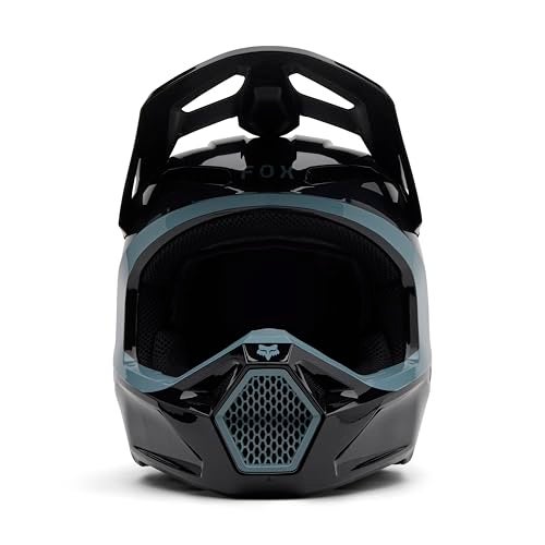 Fox Racing Youth V1 Motocross Dirt Bike Helmet, Black Taunt, Small - Image 3